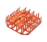 Dinchaakuarry Silicone Bacon Rack - Heat Resistant Air Fryer Stand, Oven Safe Bacon Holder | Non-stick Bacon Baking Rack for Crispy Bacon, Sausage, Rolls