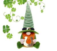 Dinchaakuarry St Patricks Day Gnomes - GNOME St. Patricks Day, Green Leprechaun Faceless Shamrock Tier Tray Decor, Scandinavian Nisse Festival Elf for St. Patrick's Day Home Party Supplies