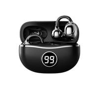 Dinchaakuarry Wireless Open Ear Clips, Clip On Earphones,High Traffic Earbuds | Open Ear Clip On Ear Protection Noise From Canceling Calls Touch Control Wireless for Outdoor