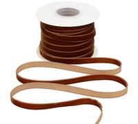 DINDOSAL Brown Velvet Ribbon 3/8 Inch, 25 Yards, Wedding, Baby Shower, Birthday, Easter, Graduation, Brown, Nylon Velvet, Classic