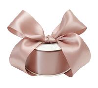 DINDOSAL Dusty Rose Ribbon Double Face Satin Ribbon 2 Inch Thick Dusky Pink Ribbon for Wedding Bridal Bouquet Crafts- 25Yards