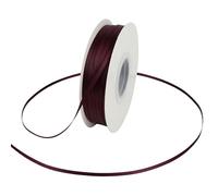 DINDOSAL Thin Burgundy Ribbon 1/8 Inch Double Face Thin Satin Ribbon for Crafts, Wedding Decor, Sewing, Hanging Tags, Christmas Ornaments, Scrapbooking - 100Yards