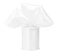DINDOSAL White Double-Faced Satin Ribbon, 3 Inch x 10 Yards | Smooth reversible shine for gift wrapping, large bows, weddings, holidays and elegant crafts
