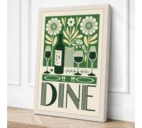 Dine by Design Art Deco Canvas Wall Art Print 18x12 Inch (46 x 30 cm)