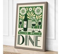 Dine by Design Art Deco Canvas Wall Art Print 36x24 Inch (91 x 61 cm)