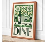 Dine by Design Art Deco Canvas Wall Art Print 36x24 Inch (91 x 61 cm)