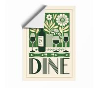 Dine by Design Art Deco Unframed Wall Art Print A1 (84.1×59.4cm), Wall Decor for Living Room, Bedroom, Office & Home, Art Gift