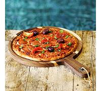 Dine@drinkstuff Acacia Wood Serving Board 28.5cm - Serving Platter, Pizza Board, Food Presentation