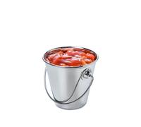 dine@drinkstuff Stainless Steel Premium Serving Bucket 7cm - Pack of 6 - Sauce Bowl, Dips Bucket, Dip Pot