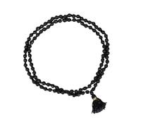 Dine Gems Black Hakik Japa Mala Original काले हकीक की माला Agate Mala Original Certified 108+1 Beads Kale Hakik ki Mala Original 108 Dane ki