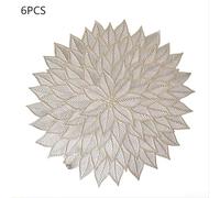 Dine in Style with Our Nordic PVC Mat Set 6 Pieces of Functional Elegance (Silver)