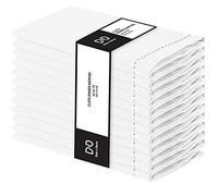 Dine n Decor Set of 12 Hemstitch Cloth Dinner Napkins 100% Cotton - Soft Durable Washable - Ideal for Events Weddings Holidays - Perfect Everyday Use Table Linen Cloth Napkins 18x18 White