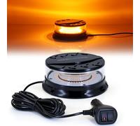 Dinfu Flashing Beacon 12V-24V Emergency Warning Strobe Light Amber Strobe Lights LED Warning Light 23 Flash mode with Magnetic and 3 Meters Cable for vehicles Forklift Tractor Golf Cart Tractor SUV