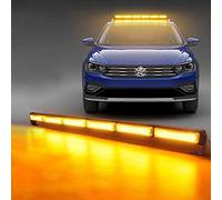 Dinfu LED Strobe Light Bar,Amber Warning Beacon Light for Truck Car Mini Bar Emergency Hazard Flash Light