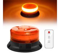 Dinfu LED Warning Light Wireless with Remote Control, 12V Yellow Battery Flashing Beacon Magnet 9 Modes Flashing with car Charging Cable and USB Cable for car Truck Tractor Golf cart SUV