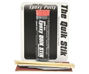 Ding All Quik Stik Epoxy Putty Kit - Hand Mixable Surfboard & SUP Repair Stik - Dries White, Use Wet or Dry