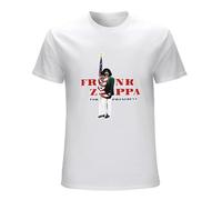 DING DING HU Men's Frank Zappa for President Cotton T Shirt White XXL