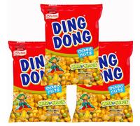 Ding Dong Philippines Filipinos Hot & Spicy Flavour Mixed Nuts Savoury Supper Snacks 100g (Pack of 3) HALAL