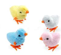 Ding Yongliang Easter Wind-Up Chicken Toy, Easter Decor Chicks, 4-Piece Chicken Toy Gift for Little Boys and Girls, Chick Toy Easter, Easter Basket Fillers (Random Color)