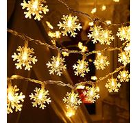 Ding Yongliang Snowflake Fairy Lights, 6M 40LEDS Battery Powered String Lights, for Xmas Wedding Birthday Valentine's Day Holiday Party Bedroom Indoor&Outdoor