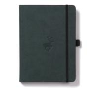 Dingbats Notebook Wildlife – Lined PU Leather A4+; Pen holder, pocket, elastic – Green Deer
