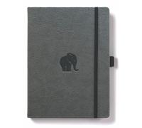 Dingbats* Wildlife Dotted Journal Notebook A5 - Vegan Leather Hardcover - Ideal for Work, Travel, Writing - with Pocket, Elastic Closure & Bookmark