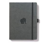 Dingbats Journal Wildlife Squared A5 – Vegan-leather hardcover, pocket & elastic, Elephant, Graph