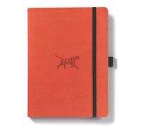 Dingbats A5+ Wildlife Orange Tiger Notebook - Plain