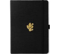 Dingbats* - Pro B5 Lined Large Notebook - Black Textile Cover, Thread-Bound Journal - for Work, Travel - Pocket, Elastic Closure, Pen Holder, Bookmark