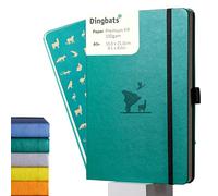 Dingbats* Earth Dotted Journal Notebook A5 - Vegan Leather Hardcover - Ideal for Work, Travel, Writing - with Pocket, Elastic Closure & Bookmark