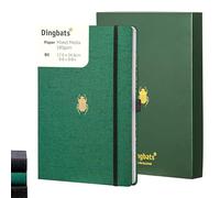 Dingbats* Pro B5 Plain Large Notebook with Gift Box - Textile Cover, Thread-Bound Journal - Pocket, Elastic Closure, Pen Holder, Bookmark