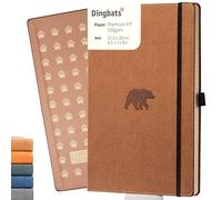 Dingbats* - Wildlife Dotted Extra Large A4 Notebook - PU Leather Hardcover Journal for Work, Writing - Pocket, Elastic Closure, Pen Holder, Bookmark