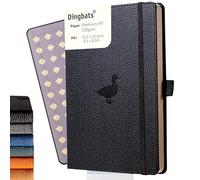 Dingbats* Wildlife Dotted Journal Notebook A5 - Vegan Leather Hardcover - Ideal for Work, Travel, Writing - with Pocket, Elastic Closure & Bookmark