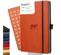 Dingbats* Wildlife Dotted Journal Notebook A5 - Vegan Leather Hardcover - Ideal for Work, Travel, Writing - with Pocket, Elastic Closure & Bookmark