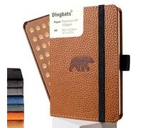 Dingbats* - Wildlife Dotted Pocket Notebook A6 - PU Leather Hardcover Journal - Ideal for Work, Travel - Pocket, Elastic Closure, Pen Holder, Bookmark