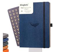 Dingbats* Wildlife Lined Journal Notebook A5 - Vegan Leather Soft Cover - Ideal for Work, Travel, Writing - with Pocket, Elastic Closure & Bookmark