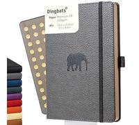 Dingbats* Wildlife Plain Journal Notebook A5 - Vegan Leather Hardcover - Ideal for Work, Travel, Writing - with Pocket, Elastic Closure & Bookmark