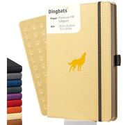 Dingbats* Wildlife Squared Journal Notebook A5 - Vegan Leather Hardcover - Ideal for Work, Travel, Writing - with Pocket, Elastic Closure & Bookmark