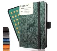 Dingbats* - Wildlife Squared Pocket Notebook A6 - PU Leather Hardcover Journal - Ideal for Work, Travel -Pocket, Elastic Closure, Pen Holder, Bookmark