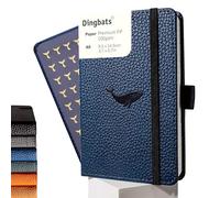 Dingbats* - Wildlife Squared Pocket Notebook A6 - PU Leather Hardcover Journal - Ideal for Work, Travel -Pocket, Elastic Closure, Pen Holder, Bookmark