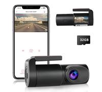 DINGBLUE Dash-Cam-Front with SD Card 1080P Mini-WiFi-DashCam-for-Cars DVR Car Camera Dash with 0.96" mini screen,140° Wide Angle FOV,Parking Monitor,Super Night Vision,App Control,G-Sensor