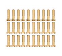 DINGBU 30Pcs Banana Plug Connectors, Brass 4mm Battery Connector Plug, Standard RC Battery Wire Plug with CNC Process Technology, for ESC or Battery Connection in RC Helicop