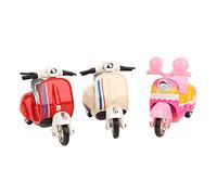 DINGBU 3pcs Alloy Women Motorbike Model, Pull Back Vehicles Toy, Highly Simulation Motorcycle with Realistic Paint and Proportions, Durable Metal Die - Cast for Kids Play and