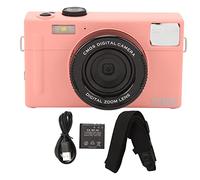 DINGBU 4K Digital Camera 48MP with 3.0inch Screen, Vlogging Camera for Kids Adults Beginners, 16x Zoom Anti Shake Dual Screen Camera with Front Fill Light for YouTube TikTok (Pink)