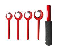 DINGBU 4PCS Hinge Adjustment Wrench Set, Door Hinge Gaps Bender Repair Tool with Handle, Hardened Steel Wrenches in 14mm 18mm 23mm 25mm Inner Hole for Cabinet and Entry Door