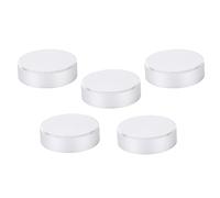 DINGBU 5pcs Metal C - Mount Rear Lens Cover Cap 25mm, Black and Silver Alloy Dust Protection Cap for CCTV TV C - Mount Lenses (Silver)