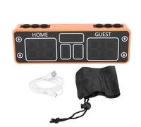 DINGBU Digital Scoreboard Battery Powered LED Electronic Scoreboard with Countdown Timer, Portable Score Keeper 2000mAh for Basketball, Volleyball, Table Tennis and Outdoor Indoor Games (Orange)