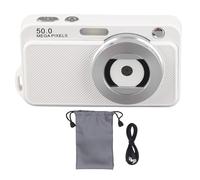DINGBU HD Digital Camera, Vintage Autofocus Camera with 16X Zoom, 50MP Image and 1080P Video Recording, 2.2 Inch Screen for Photo and Video Transfer, Compact Design for (White)