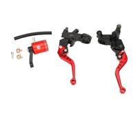 DINGBU Hydraulic Brake Pump Clutch Kit, Motorcycle Hydraulic Master Cylinder Reservoir Set, CNC Aluminum Alloy 22mm Handlebar Brake Lever with Kill Switch for Motorbike
