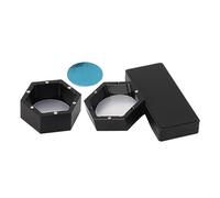 DINGBU Mini Portable Magnetic Billiard Cue Chalk Holder, Aluminium Alloy Billiard Cue Chalk Case, Hex Chalk Box with Clip and Stand for Pool Players, Lightweight 83g